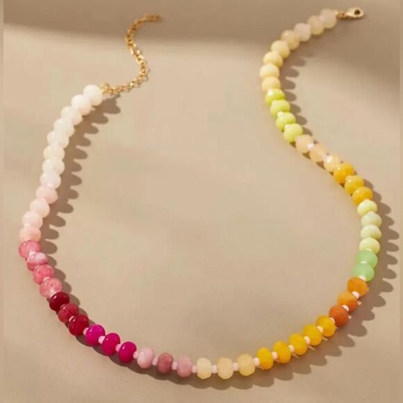 Anthropologie Jewelry - Bohemian rainbow necklace N225